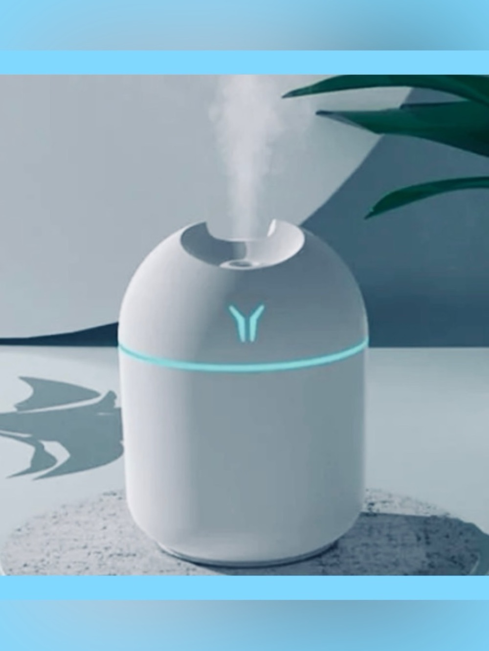 Mint Blue USB  Air Humidifier Aroma Diffuser LED Mist Maker-250ML